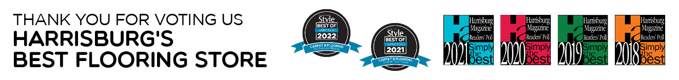 Voted Simply The Best Carpet & Flooring Store by Harrisburg Magazine 2018, 2019, 2020 & 2021!